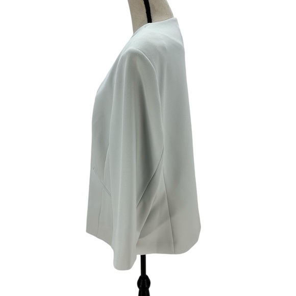 Calvin Klein Long Sleeve Collarless Suit Jacket - Cream - size 22W - Picture 5 of 10